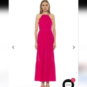 Alexia Admor Kira Dress size 14 bright pink